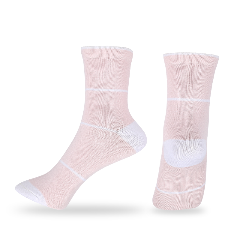 Wholesale or custom ladies bamboo dress socks with pin-stripes