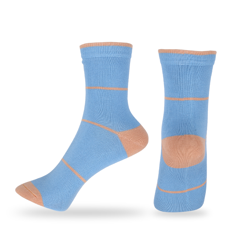 Wholesale or custom ladies bamboo dress socks with pin-stripes