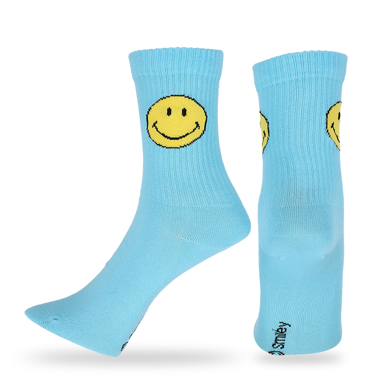 Custom men casual crew  socks with smiley emoji faces patterns and letters,which are made with high quality cotton,so socks are soft,comfortable,durable,breathable and warm.